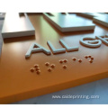 304 ss painted color tactil braille sign plate